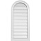 Ekena Millwork Round Top Surface Mount PVC Gable Vent: Functional, w/ 2"W x 2"P Brickmould Sill Frame, 16"W x 34"H GVPRT16X3403SF - alternate 1